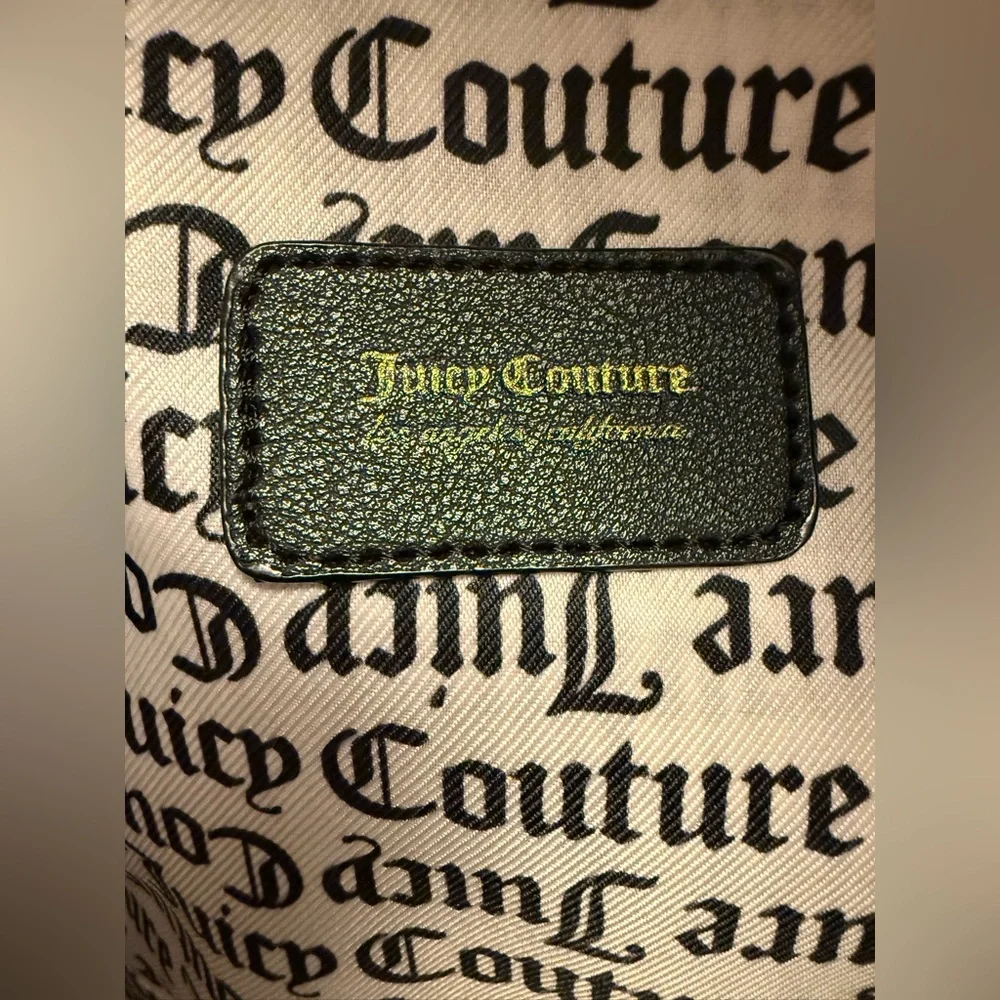 Juicy Couture Sage Green Embossed Logo Backpack NWOT Y2K Style